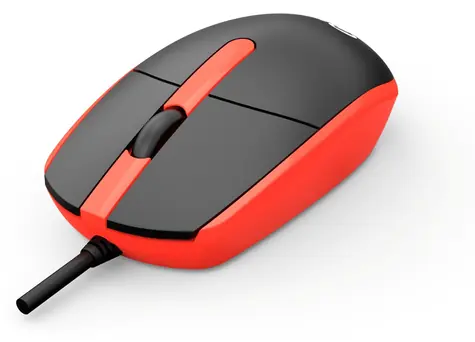 C-TECH WM-10 černo-červená / Optická myš / 1200 DPI / USB
