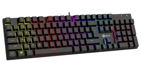 C-TECH Morpheus RGB černá / Herní klávesnice / mechanická / RGB / USB-A / CZ/SK layout