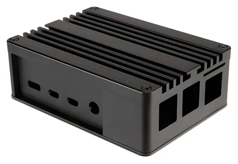 Akasa Pi 4 Pro černá / Skříň Raspberry Pi 4 / pasivní chlazení / eloxovaný hliník