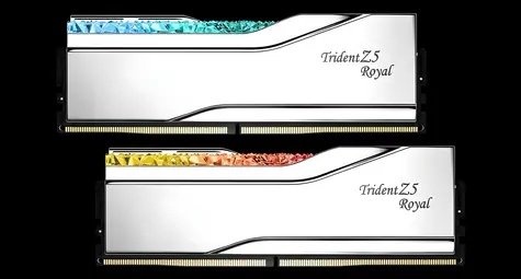 G.Skill Trident Z5 Royal RGB stříbrná 32GB (2x16GB) 6000MHz / Operační paměť / DDR5 / CL28 / DIMM / XMP 3.0 / 1.4V