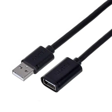 Unitek Y-C418GBK černá / Prodlužovací kabel USB / USB-A (M) – USB-A (F) / USB 2.0 / 5 m