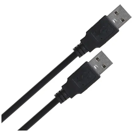 LANBERG CA-USBA-20CU-0010-BK černá / Kabel USB-A na USB-A / USB 2.0 / 1 m
