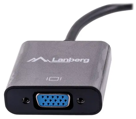 Lanberg AD-0006-BK černá / Redukce / Mini DisplayPort (F) na VGA (M) / 0.2 m / 1920×1200 / 60 Hz