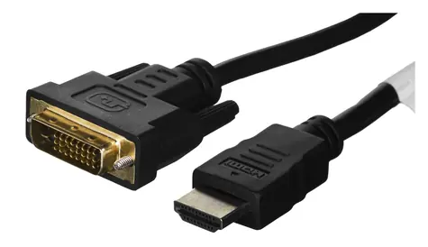 Lanberg CA-HDDV-20CU-0018-BK černá / Kabel HDMI na DVI-D / 1,8 m / Dual Link / 4K