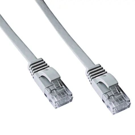 DATACOM Patch kabel UTP CAT6 1m šedá / Síťový kabel / plochý / RJ45