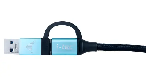 i-tec C31USBCACBL / Kabel USB-C / USB-C na USB-C + USB-A 3.0 / 1 m / USB 3.1 Gen 2 / 10 Gbps