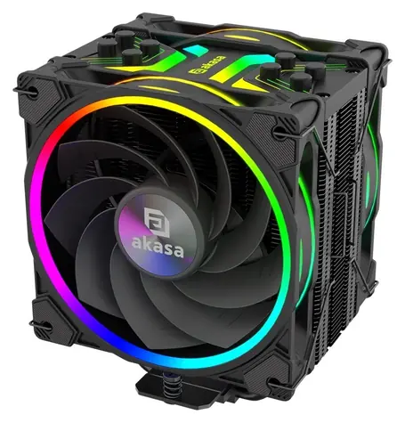 Akasa Soho H4 Plus Reverse Kit / Sada chladiče CPU / 2× 120 mm ARGB PWM / 2000 rpm / TDP 185 W / Intel LGA + AMD AM4/AM5