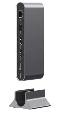 Acer 15v1 stříbrná / Dokovací stanice / USB-C / 2× HDMI 4K / DisplayPort 8K / 100W PD / RJ45