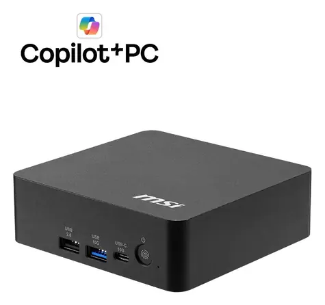 MSI Cubi NUC AI+ 3MG-004EU černá / Mini PC / Intel Core Ultra 5 322 / 16GB DDR5 / 512GB SSD / 2x 2,5G LAN / Wi-Fi 7