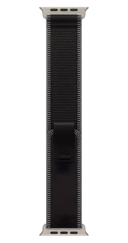 Apple Watch 49mm černá uhlová Trail Loop M/L / Trailový tah pro Apple Watch / přírodní titan / 145-220mm