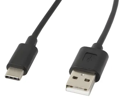 Lanberg CA-USBO-10CC-0018-BK černá / Kabel USB-A na USB-C / USB 2.0 / 1.8 m