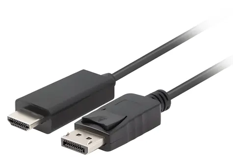 Lanberg CA-DPHD-11CC-0010-BK černá / Kabel DisplayPort na HDMI / 1 m / DP 1.1 / 1080p / 60 Hz