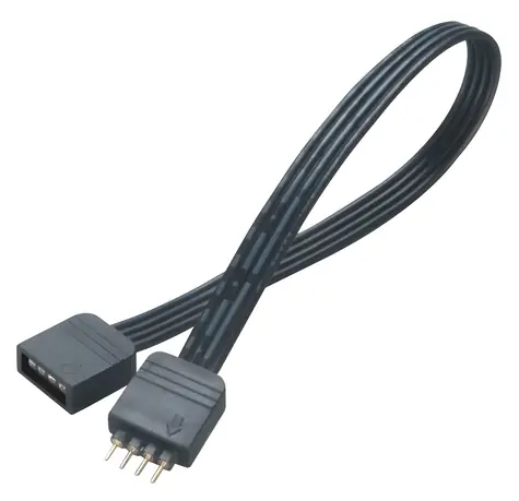 AKASA prodlužovací kabel pro LED pásky černý / Kabel / RGB 4pin / 50 cm