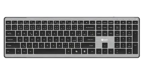 C-TECH Quallis KB-118 / Klávesnice / bezdrátová / Bluetooth + 2.4 GHz / 111 kláves