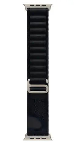 Apple Watch Alpine Loop 49mm černá Natural Titanium / Sportovní pásek pro Apple Watch / M