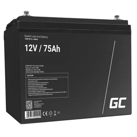Green Cell AGM25 / Bezúdržbová baterie / AGM VRLA / 12V / 75Ah