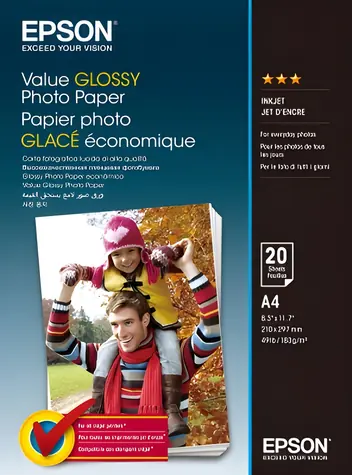 Epson Value Glossy Photo Paper A4 / Fotopapír / lesklý / 20 listů / 183 g/m2