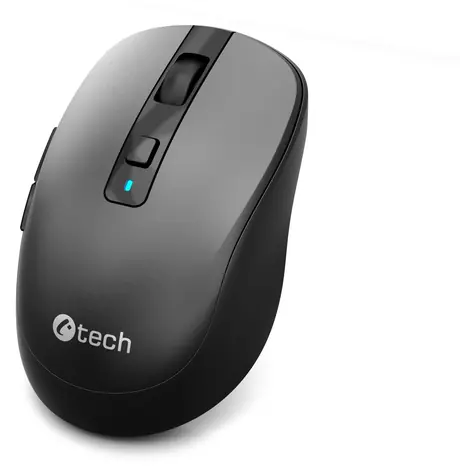 C-TECH WLM-19 / Bezdrátová optická myš / tichá tlačítka / 1600DPI / 6 tlačítek / BT5.0/2.4GHz / 1xAA