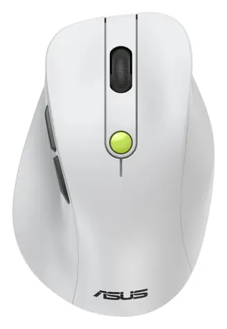 ASUS MD105 bílá / Bezdrátová myš / optická / 1200-2400 DPI / BT 5.0 / 2.4 GHz / tichá