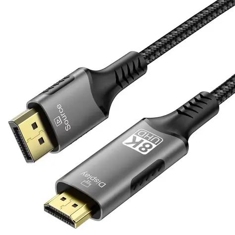 PremiumCord DP 1.4 na HDMI 2.1 2m / Kabel DisplayPort–HDMI