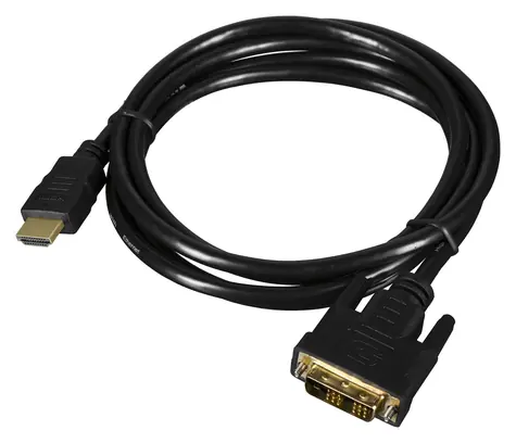 Lanberg CA-HDDV-10CC-0018-BK / Kabel HDMI-A na DVI-D / 1.8 m / 1920x1200 / černá