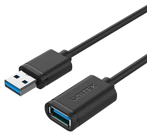 Unitek Y-C458GBK černá / Prodlužovací kabel USB-A / USB 3.2 Gen 1 / 5 Gbit/s / 1.5 m