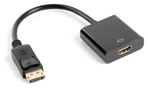 Lanberg černá / Redukce / DisplayPort (M) na HDMI (F) / 10 cm / 1080p / 60 Hz