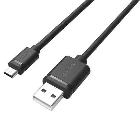 Unitek Y-C451GBK černá / Kabel USB / USB 2.0 / USB-A (M) - Micro-USB B (M) / 1 m
