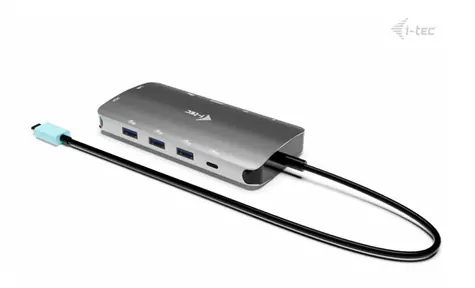 i-tec USB-C Metal Nano 3x Display / Dokovací stanice / HDMI / DisplayPort / VGA / PD 100W / LAN