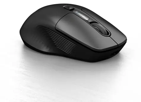 C-TECH WLM-13BK černá / Bezdrátová optická myš / 1600 DPI / 6 tlačítek / BT/2.4GHz / USB-C