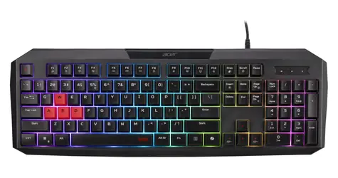 Acer Nitro NKW100 černá / Herní klávesnice / membránová / RGB / CZ/SK / USB-A