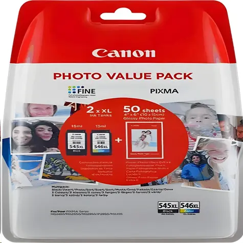 Canon PG-545XL, CL-546XL Photo Value / Multipack cartridge / černá + barevná / výtěžnost 400 stran
