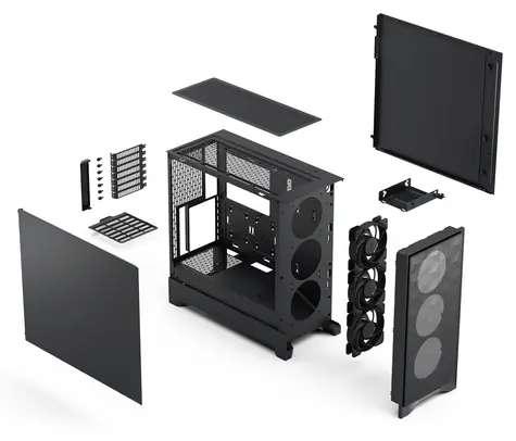 Fractal Design Pop 2 Air černá / ATX / 2x USB 3.2 / 3x 120mm / bez zdroje / prachové filtry