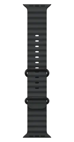 Apple Watch 49mm Oceánský řemínek Black Ocean černá / Řemínek pro Apple Watch / Fluoroelastomer / Titanová přezka