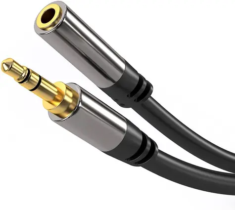 PremiumCord HQ Jack 3,5mm - Jack 3,5mm M/F 1,5m / Prodlužovací kabel / stereo / stíněný / pozlacené konektory