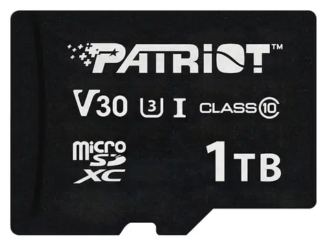 Patriot VX Series 1 TB / Paměťová karta microSDXC / UHS-I U3 V30 / Class 10 / čtení: 90 MB/s / zápis: 80 MB/s