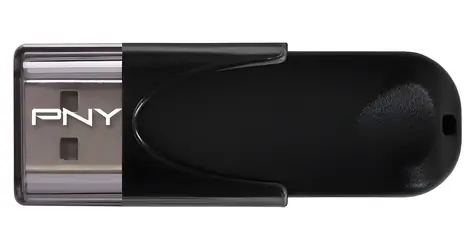 PNY Attaché 4 černá / Flash disk / 64 GB / USB 2.0 / čtení 25 MB/s