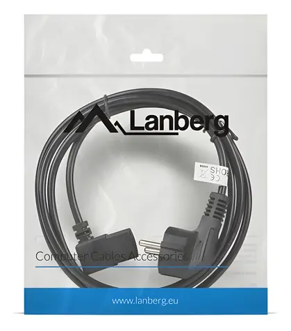 Lanberg CA-C13C-12CC-0018-BK černá / Napájecí kabel / 2 m / IEC C13 / CEE7/7