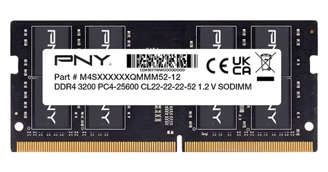 PNY MN8GSD43200-SB / Operační paměť SO-DIMM / 8 GB / DDR4 / 3200 MHz / CAS 22