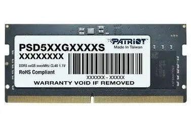 Patriot Signature 32GB (1x32GB) 5600MHz / SO-DIMM / DDR5 / CL46 / On-Die ECC / Unbuffered / 1.1V