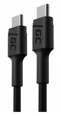 Green Cell KABGC31 PowerStream černá / Kabel / USB-C (M) - USB-C (M) / 30 cm / USB 2.0 / PD 60 W