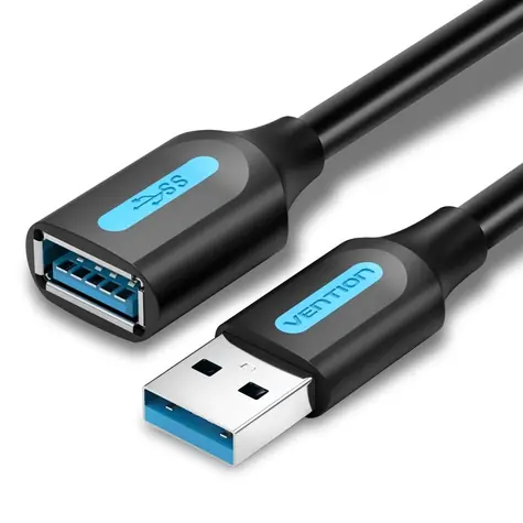 Vention / Prodlužovací kabel USB 3.0 / USB-A(M) - USB-A(F) / 2 m / černý