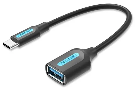 Vention USB-C na USB-A OTG kabel černá / Kabel USB / USB 3.2 Gen 1 / 5 Gbit/s / 0.15 m