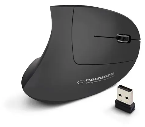 Esperanza EM133 černá / bezdrátová optická myš / 1600 DPI / 2.4 GHz / 6 tlačítek + kolečko