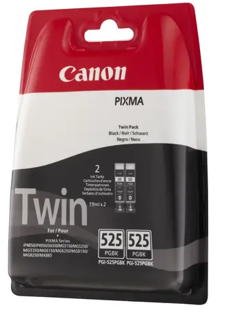 Canon PGI-525 BK Twin / Inkoustová cartridge / Černá / 2 ks / Pro PIXMA MG5150, MG6150, MG8150, iX6550, MX895