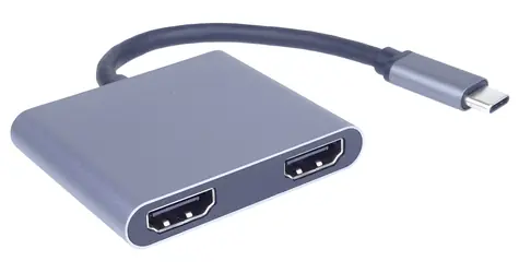 Aten / MST adaptér / USB-C na 2x HDMI + USB 3.0 + USB-C PD / 4K 30Hz