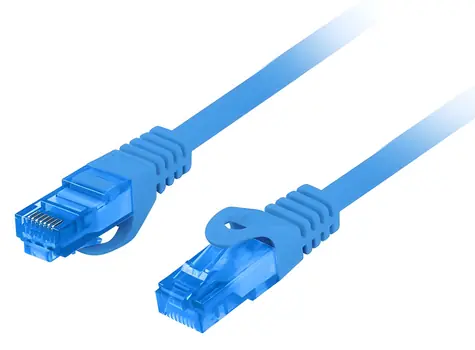 Lanberg Patchcord CAT6a S/FTP modrá / Patch kabel / 1 m / LSZH
