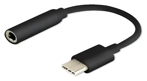SAVIO AK-35/B černá / Audio adaptér / USB-C (M) - Jack 3,5 mm (F)