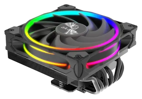Akasa SOHO H6L RGB / Chladič CPU / nízkoprofilový ARGB / 160W TDP / 120mm PWM