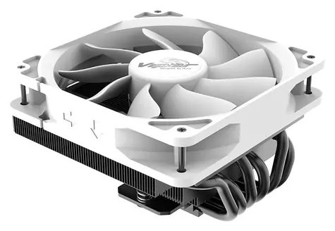 Akasa VIPER H6L bílá / Chladič CPU / Nízkoprofilový / TDP 165 W / 120 mm PWM / Intel LGA1851-115x / AMD AM5/AM4